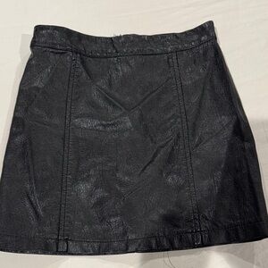 Art Class Black Faux Leather Skirt